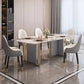 Modern Sintered Stone Dining Table Set with Rectangle Table and Metal Base Dining Set for Home Use Clearhalo 'Dining Room Sets' 'Dining Tables & Seating' 'dining_room_set' 'furn' 'furn_dining_room_set' 'Furniture' 'furniture_dining_room_set' 'Kitchen & Dining Furniture' 'kitchen&dining_furn' 'kitchen' 1200x1200_749890b2-abae-4255-baab-3b04a7dd907a