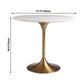 Round Tulip Base Glam Dining Table White Fixed Table with Sintered Stone Clearhalo ' dining_table' 'Dining Tables & Seating' 'Dining Tables' 'furn' 'furn_dining_table' 'Furniture' 'furniture_dining_table' 'Kitchen & Dining Furniture' 'kitchen&dining_furn' 'kitchen' 'kitchen_dining_table' 1200x1200_749a405d-fc08-4cc9-83a3-bd9a48902c32