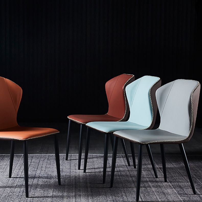 Modern Design Wingback Dining Side Chairs Armless Leather Chair for Home Clearhalo ' kitchen&dining_furn' 'Dining Chairs' 'Dining Tables & Seating' 'dining_chair' 'furn' 'furn_dining_chair' 'Furniture' 'furniture_dining_chair' 'Kitchen & Dining Furniture' 'kitchen' 1200x1200_749b69e7-3dab-4ef8-998f-761300e97a4c