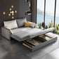 31" Wide Glam Futon Sofa Bed Gray Futon Sleeper Sofa with Storage