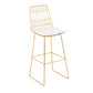 Taburete de bar sin brazos de metal de estilo contemporáneo, taburete de bar de cuero PU para cocina
