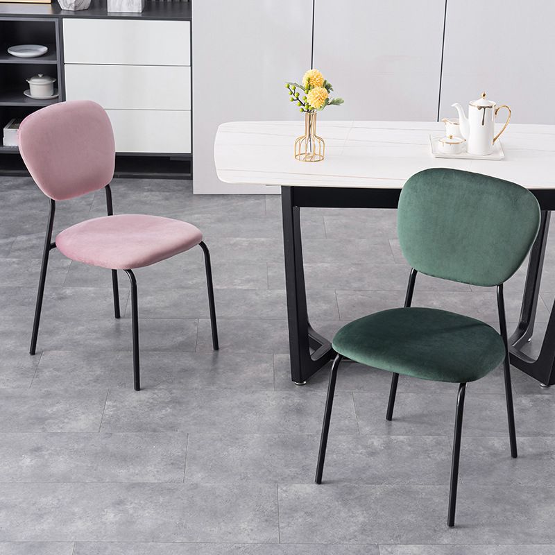 Contemporary Style Metal Dining Room Kitchen Chair Open Back Side Chairs Clearhalo ' kitchen&dining_furn' 'Dining Chairs' 'Dining Tables & Seating' 'dining_chair' 'furn' 'furn_dining_chair' 'Furniture' 'furniture_dining_chair' 'Kitchen & Dining Furniture' 'kitchen' 1200x1200_749d5be0-b740-4416-a4e5-b0ad70e41d5d