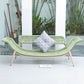 Contemporary Rattan Two Arm Chaise Flared Arms for Bedroom Living Room