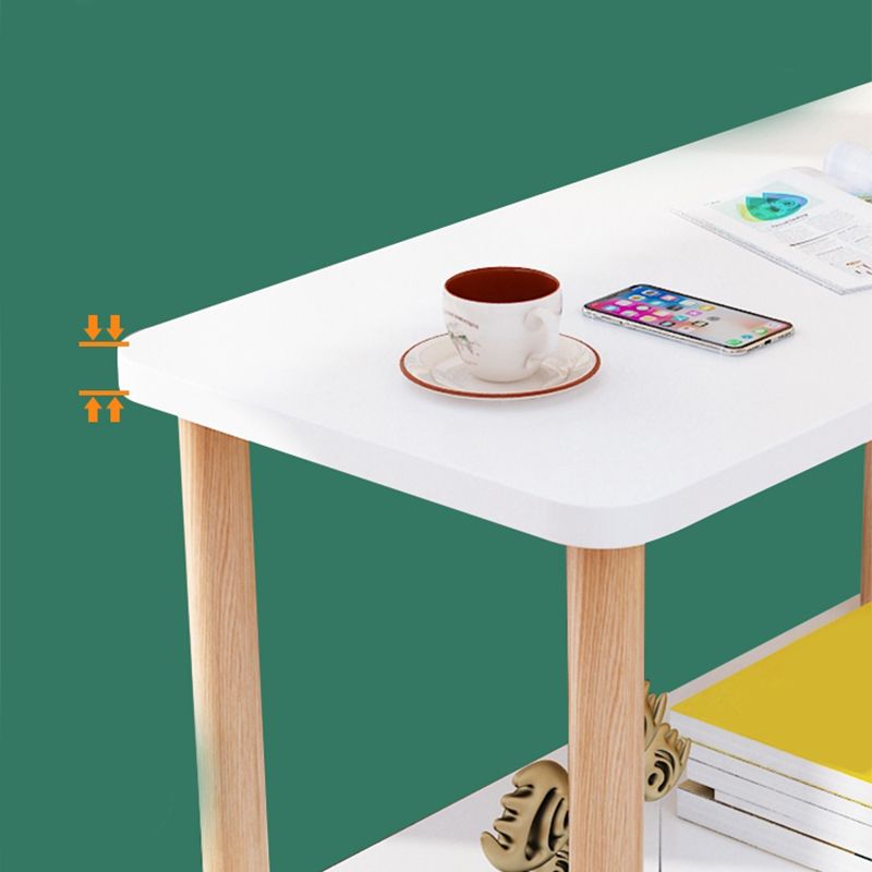 20.87 "Tall Wood Side Accent Tafel Geometrische plank Opgenomen eindtafel