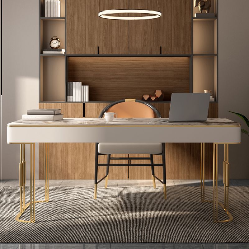 Hedendaagse woningschrijfbureau rechthoekige kantoorbureau met 3 opbergladen