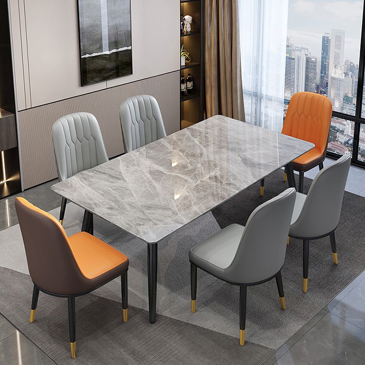 Industrial Sintered Stone Dining Table Carbon Steel Base Rectangle Table for Home Clearhalo ' dining_table' 'Dining Tables & Seating' 'Dining Tables' 'furn' 'furn_dining_table' 'Furniture' 'furniture_dining_table' 'Kitchen & Dining Furniture' 'kitchen&dining_furn' 'kitchen' 'kitchen_dining_table' 1200x1200_749ed0fa-e3ee-4a16-b8ba-876d65699e63