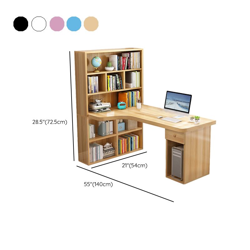 Table de l'ordinateur portable de bureau de forme irrégulière Bureau d'écriture en bois pour la maison