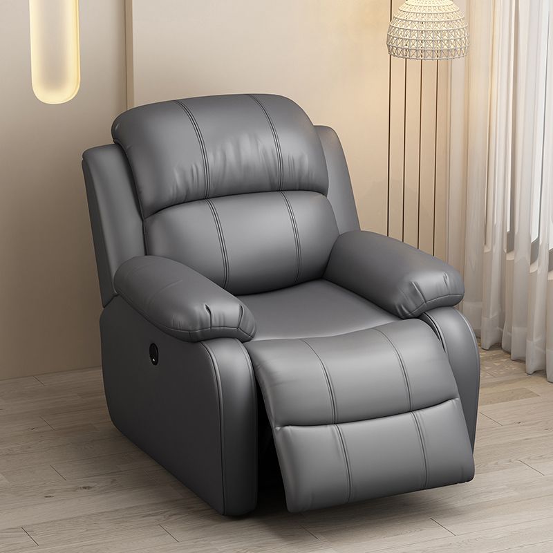 Solid Color Faux Leather Standard Recliner Metal Frame Recliner Chair Clearhalo 'Chairs & Seating' 'furn' 'furn_recliners' 'Furniture' 'Living Room Furniture' 'Recliners' 1200x1200_74a06401-b00d-4693-83c0-577c844d7ae8