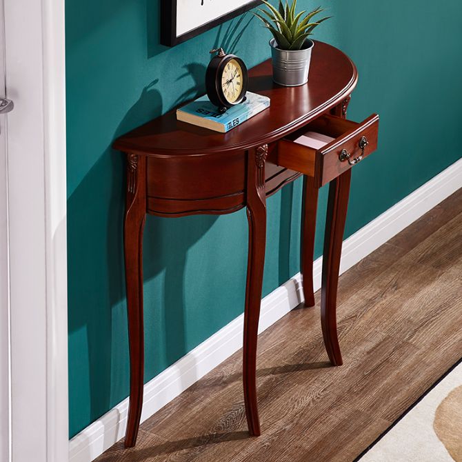 Mesa de madera moderna de mediados de siglo Media de la mitad de la mesa de la consola de sofá luna para Hall