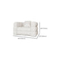 Tuxedo Arm Sofa Sewn Pillow Back Modern Seating in White for Apartment