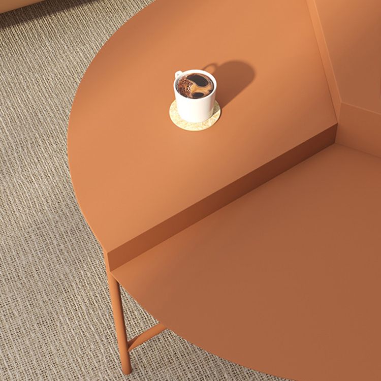 Mid-Century Modern Iron Cocktail Table with 3 Metal Legs and Round Top Clearhalo 'Coffee & Accent Tables' 'Coffee Tables' 'coffee_tables' 'furn' 'furn_coffee_tables' 'Furniture' 'Living Room Furniture' 1200x1200_74a4f728-eeec-43eb-b5c1-ebd2bff9f5f6