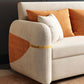 White Square Arms Sofa Futon Cushion Back Foldable Futon Sofa Bed