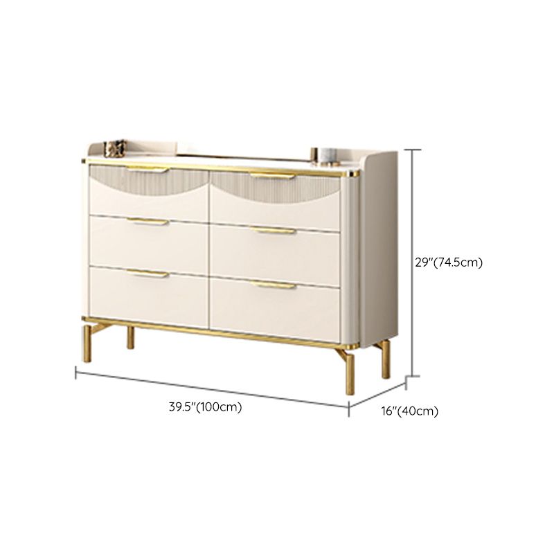 Glam Stone Chest Bedroom Storage Chest in White with Metal Legs Clearhalo 'Bedroom Furniture' 'Dressers & Chests' 'dressers_chests' 'furn' 'furn_dressers_chests' 'Furniture' 1200x1200_74a8327a-60c6-4871-971d-c3f9507c2d58