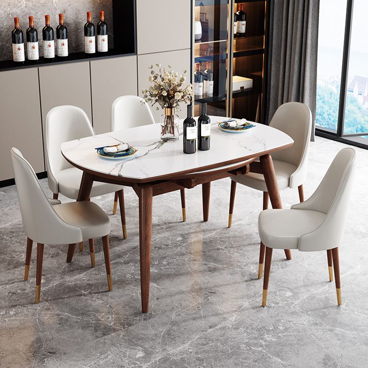 Modern Style Round Dining Table White Sintered Stone Drop-Leaf Dining Table for Home Use Clearhalo ' dining_table' 'Dining Tables & Seating' 'Dining Tables' 'furn' 'furn_dining_table' 'Furniture' 'furniture_dining_table' 'Kitchen & Dining Furniture' 'kitchen&dining_furn' 'kitchen' 'kitchen_dining_table' 1200x1200_74aa03fe-c0b5-4a1b-86b8-1d0115decb5a
