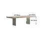 Rectangle Shape Glam Dining Table Double Pedestal Table with Solid Wood Clearhalo ' dining_table' 'Dining Tables & Seating' 'Dining Tables' 'furn' 'furn_dining_table' 'Furniture' 'furniture_dining_table' 'Kitchen & Dining Furniture' 'kitchen&dining_furn' 'kitchen' 'kitchen_dining_table' 1200x1200_74aa5b48-80b9-4169-b82f-a64ec0ad5757