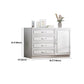 Rangement contemporain coffre en bois blanc commode verticale pour chambre à coucher