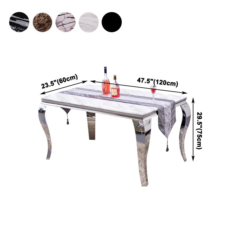Rectangle Mid-Century Dining Table Four-Color Fixed Table for Dining Room Clearhalo ' dining_table' 'Dining Tables & Seating' 'Dining Tables' 'furn' 'furn_dining_table' 'Furniture' 'furniture_dining_table' 'Kitchen & Dining Furniture' 'kitchen&dining_furn' 'kitchen' 'kitchen_dining_table' 1200x1200_74acf16d-99e2-4f86-b536-01ffb3783507