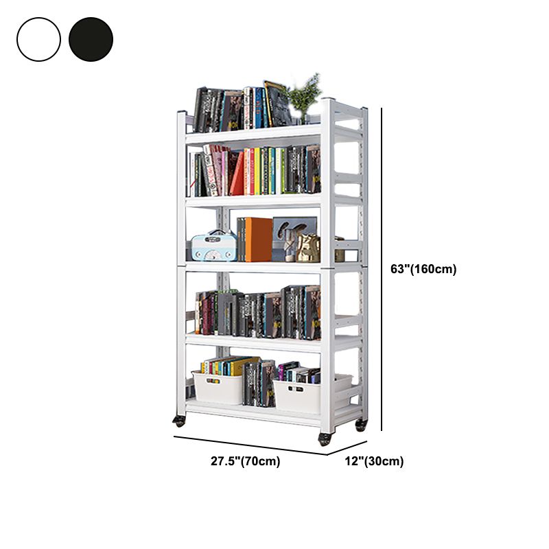 Open Standard Bookshelf Modern Minimalist Metal Rectangular Bookcase Clearhalo 'Bookcases' 'furn' 'furn_bookcases' 'Furniture' 'Office Furniture' 1200x1200_74ad4a89-a28e-46a9-9fc1-7bbcb71f2e06