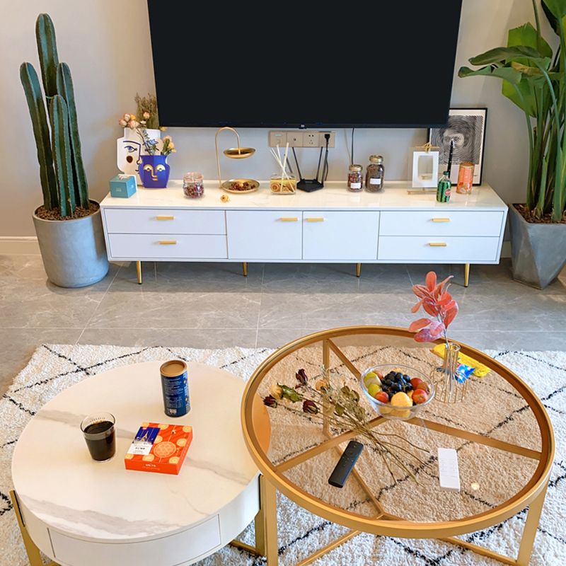 Sintered Stone Enclosed TV Storage Luxury TV Cabinet with Splayed Legs Clearhalo 'furn' 'furn_tv_stands_entertainment_centers' 'Furniture' 'Living Room Furniture' 'TV Stands & Entertainment Centers' 'TV Stands & Media Storage Furniture' 'tv_stands_entertainment_centers' 1200x1200_74aeea07-c975-48c6-b835-f65fe882f6c3