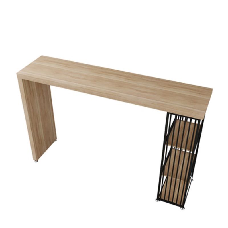 Industrial Solid Wood Top Counter Table 42-inch Height Table for Living Room Clearhalo 'Bar Furniture' 'Bar Tables' 'bar_tables' 'furn' 'furn_bar_tables' 'Furniture' 'furniture_bar_tables' 'Kitchen & Dining Furniture' 1200x1200_74aeee70-185e-43a1-8f8d-988137a953d9