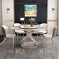 Sintered Stone Top Rotatable Round Table for Restaurant Modern Dining Table with Pedestal Base Clearhalo ' dining_table' 'Dining Tables & Seating' 'Dining Tables' 'furn' 'furn_dining_table' 'Furniture' 'furniture_dining_table' 'Kitchen & Dining Furniture' 'kitchen&dining_furn' 'kitchen' 'kitchen_dining_table' 1200x1200_74b0418a-9211-4c92-b6a5-62022bee7626