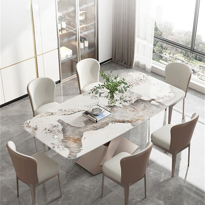 Modern Dining Set Stone 1/4/5/7 Pieces Dining Furniture for Home