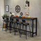 Industrial Bar Table Set 1/4/6/11 Pieces Solid Wood Pub Dining Set for Indoor Clearhalo 'Bar Furniture' 'furn' 'furn_home_bar_bar_sets' 'Furniture' 'Home Bars & Bar Sets' 'home_bar_bar_sets' 'Kitchen & Dining Furniture' 1200x1200_74b2e228-041c-4a88-a202-525590a5cb01
