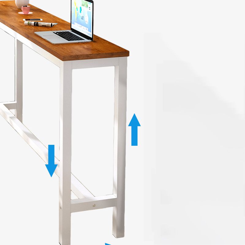 Industrial Style Bistro Bar Desk Wood Rectangle Pub Table for Cafe Clearhalo 'Bar Furniture' 'Bar Tables' 'bar_tables' 'furn' 'furn_bar_tables' 'Furniture' 'Kitchen & Dining Furniture' 1200x1200_74b3053f-efea-418e-92c2-d06047afc633