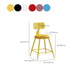 Nordic Armless Backrest Counter Stool Iron Couture Bar Stool with Cushion and Pedal Clearhalo 'Bar Furniture' 'Bar Stools' 'bar_stools' 'furn' 'furn_bar_stools' 'Furniture' 'Kitchen & Dining Furniture' 1200x1200_74b3521f-ba4b-45d2-ad19-3f9b3b233050