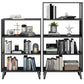 Modern Style Metal Bookshelf Black Open Back Bookcase for Home Office Clearhalo 'Bookcases' 'furn' 'furn_bookcases' 'Furniture' 'Office Furniture' 1200x1200_74b37bcb-cd73-440c-be91-54a21f12bad5