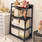 Ladder Steel Book Case for Living Room 11.81" W Open Back Modern Shelf