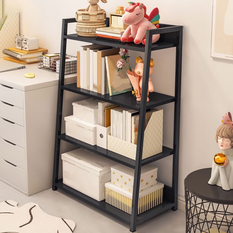 Ladder Steel Book Case for Living Room 11.81" W Open Back Modern Shelf