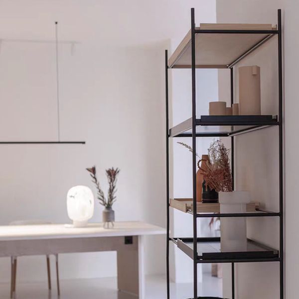 Contemporary Style Bookshelf Black Open Back Bookcase for Home Office Study Room Clearhalo 'Bookcases' 'furn' 'furn_bookcases' 'Furniture' 'furniture_bookcases' 'kitchen' 'kitchen_bookcases' 'Living Room Furniture' 'Office Furniture' 1200x1200_74b40fea-3aa5-44ed-82ce-f5029b4fc7dd