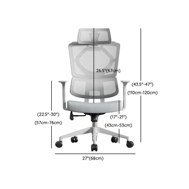 Fixed Arms Desk Chair Adjustable Seat Height Chair with Breathable Back Clearhalo 'furn' 'furn_office_chair' 'Furniture' 'Office Chairs' 'Office Furniture' 'office_chair' 1200x1200_74b4956e-0094-44f3-b015-ffcaea1ddffb
