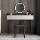 Contemporary Makeup Vanity Desk 2-Drawer Vanity Dressing Table with Slate Top