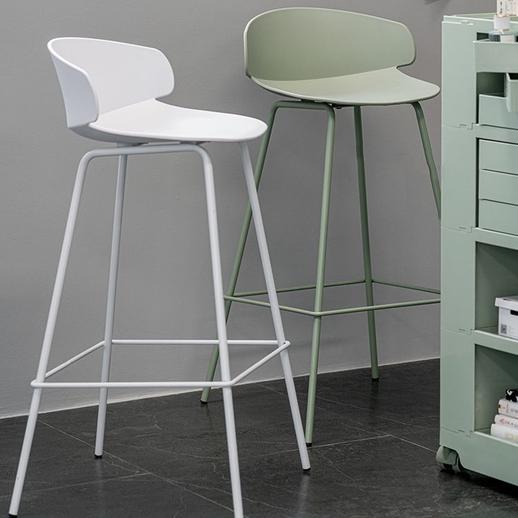 Contemporary Design Plastic Counter Barstools Low Back Stools for Home Clearhalo 'Bar Furniture' 'Bar Stools' 'bar_stools' 'furn' 'furn_bar_stools' 'Furniture' 'furniture_bar_stools' 'Kitchen & Dining Furniture' 1200x1200_74b64522-526f-437e-b6ab-11669889f201