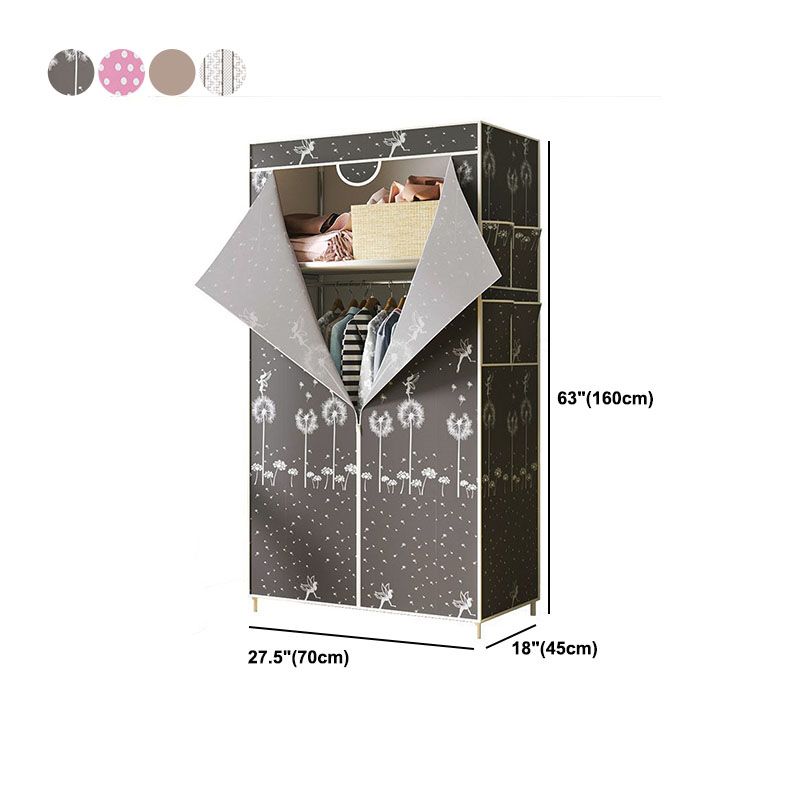 Armario de marco de metal Armario de estilo contemporáneo Gabinete de vestuario para dormitorio