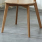 Silla de madera de respaldo sin brazo moderna con patas de roble para el comedor