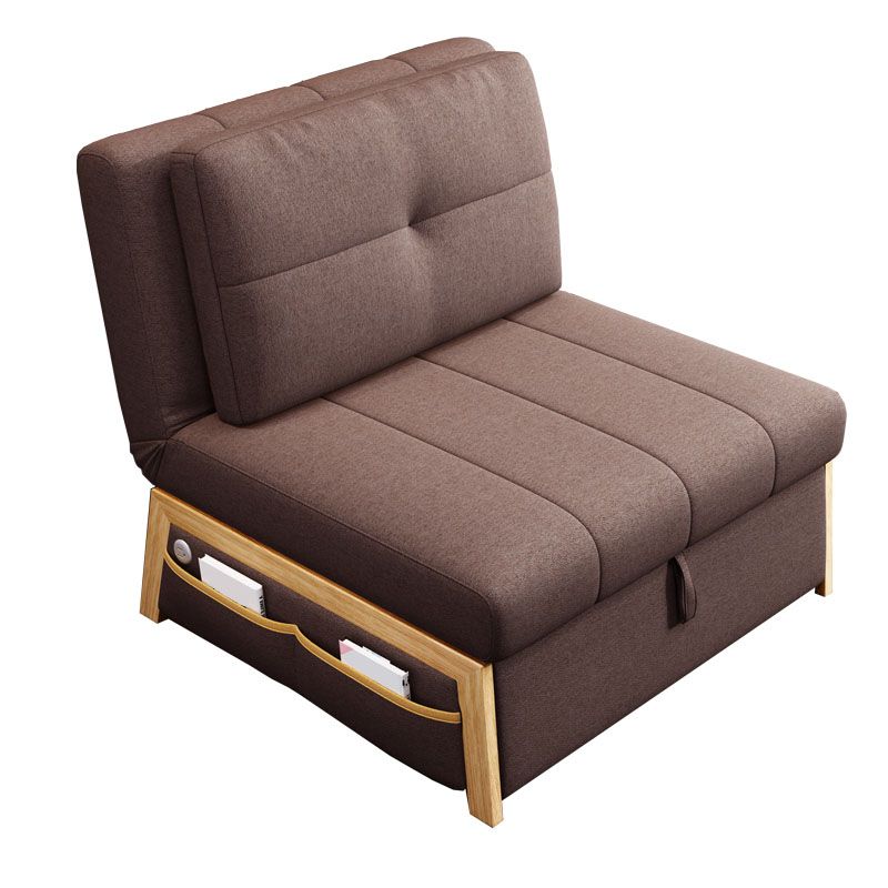 Zeitgenössisches Stoffsofa Bett genähtes Kissen -Rücken -Sofa in Braun genäht