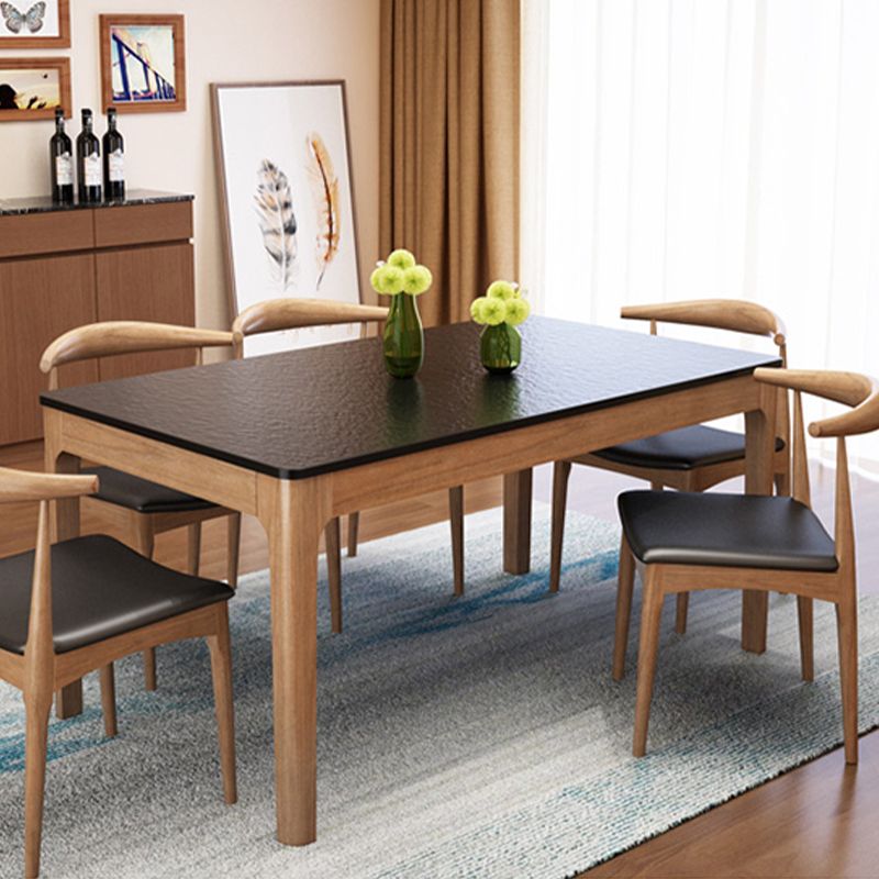 Zwart en bruine eetkamer diner keukentafel moderne eettafel