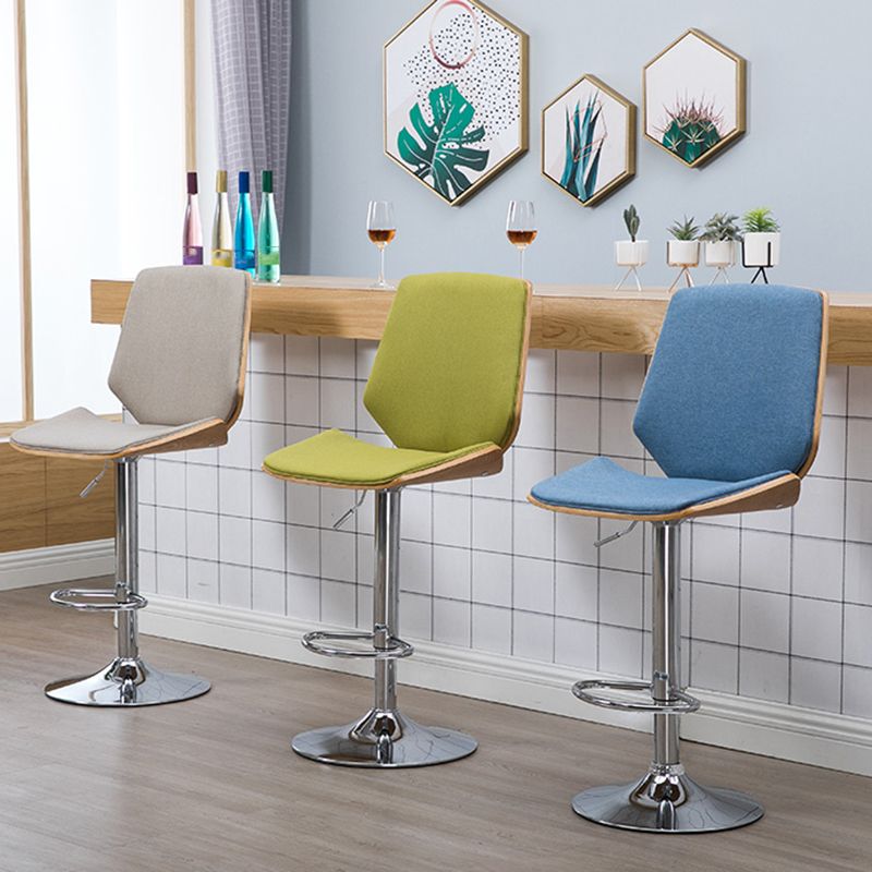 Contemporary Swivel Adjustable Height Bar Stool Indoor Bar Stool with Full Back Clearhalo 'Bar Furniture' 'Bar Stools' 'bar_stools' 'furn' 'furn_bar_stools' 'furniture_bar_stools' 'Kitchen & Dining Furniture' 'kitchen&dining_furn' 'kitchen' 'kitchen_furn' Furniture' 1200x1200_74badace-4e3a-4a39-8f29-177480b279d1