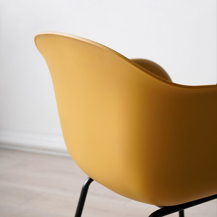 Industrial Design Plastic Dining Side Chairs Solid Back Arm Side Chair Clearhalo ' kitchen&dining_furn' 'Dining Chairs' 'Dining Tables & Seating' 'dining_chair' 'Furniture' 'furniture_dining_chair' 'Kitchen & Dining Furniture' 'kitchen' 1200x1200_74bba13a-4c44-4d52-99e0-1c7142055d77