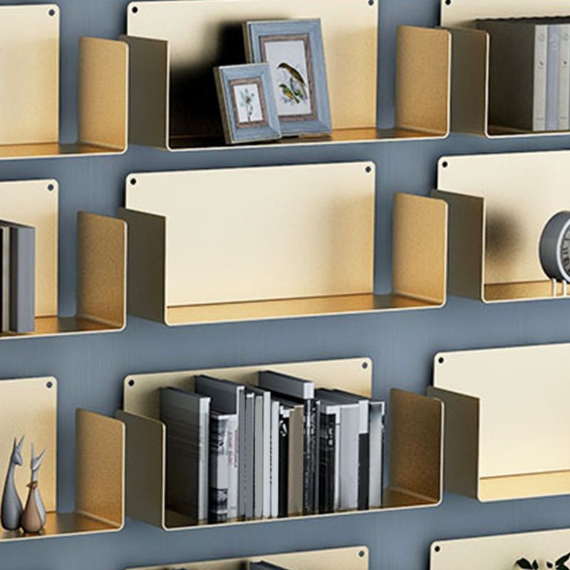 Metal Wall-mount Bookshelf Modern Closed Storage Bookcase with 1 Shelf , 8" D X 8" H Clearhalo 'Bookcases' 'furn' 'furn_bookcases' 'Furniture' 'Office Furniture' 1200x1200_74bbf8c0-c56d-44d0-afdb-f06edd93d197