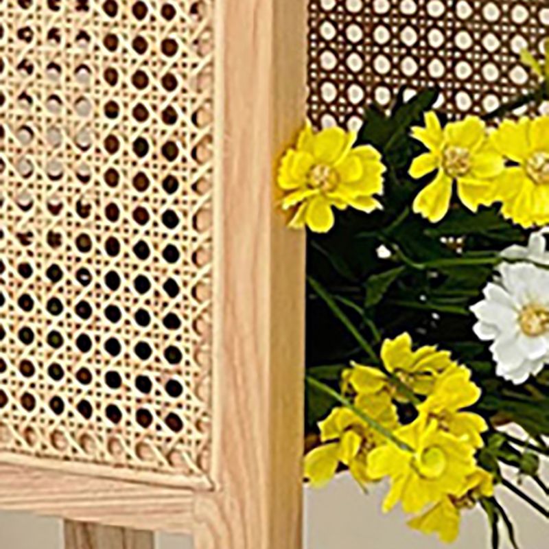 Mesa de noche de madera sólida de cama de cama moderna con estante inferior, 24.4 "de alto