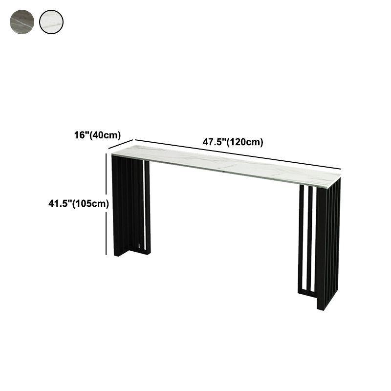 1/4 Pieces Industrial Black Bar Table Set Rectangle Bistro Set with Stone Top Clearhalo 'Bar Furniture' 'furn' 'furn_home_bar_bar_sets' 'Furniture' 'Home Bars & Bar Sets' 'home_bar_bar_sets' 'Kitchen & Dining Furniture' 1200x1200_74bc9132-126f-47cb-a6e8-e43b5eec44cb