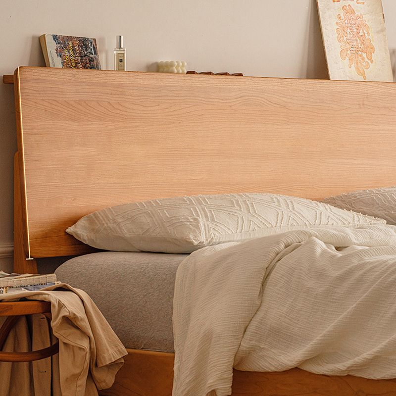 Modernes Standard -Bett Massivholzbettrahmen mit Kopfteil und Matratze