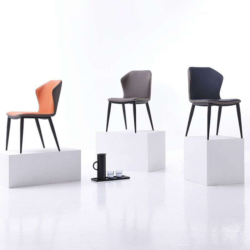 Industrial Style Wingback Dining Chairs Leather Dining Side Chairs for Kitchen (Set of 2) Clearhalo ' kitchen&dining_furn' 'Dining Chairs' 'Dining Tables & Seating' 'dining_chair' 'furn' 'furn_dining_chair' 'Furniture' 'furniture_dining_chair' 'Kitchen & Dining Furniture' 'kitchen' 1200x1200_74c0336f-4342-481f-95ce-6ebb5d355812