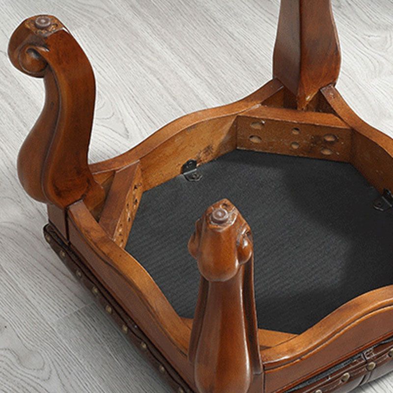 Mid-Century Modern Pouf Ottoman Genuine Leather Tufted Nailhead Trim Rectangle Ottoman Clearhalo 'furn' 'furn_ottomans_poufs' 'Furniture' 'Living Room Furniture' 'Ottomans & Poufs' 'ottomans_poufs' 1200x1200_74c161b7-e591-4a4f-8cbf-45f50ff3121b