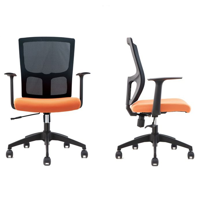 Contemporary Arm Chair Fixed Arms Mid-back Mesh Lumbar Support Office Chair Clearhalo 'furn' 'furn_office_chair' 'Furniture' 'Office Chairs' 'Office Furniture' 'office_chair' 1200x1200_74c1cf5f-ed9d-4483-967e-31b52a2a7d34