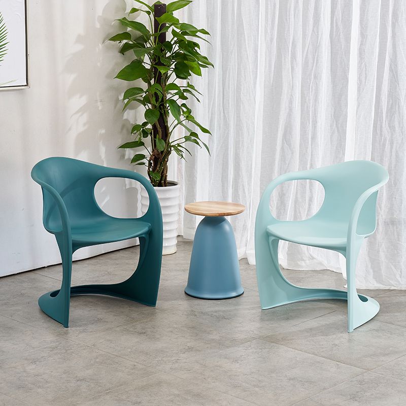 Scandinavian Plastic Dining Arm Chairs Solid Back Chair for Home Clearhalo ' kitchen&dining_furn' 'Dining Chairs' 'Dining Tables & Seating' 'dining_chair' 'furn' 'furn_dining_chair' 'Furniture' 'furniture_dining_chair' 'Kitchen & Dining Furniture' 'kitchen' 1200x1200_74c1d399-5fb7-4389-bbda-10f28d5764e6